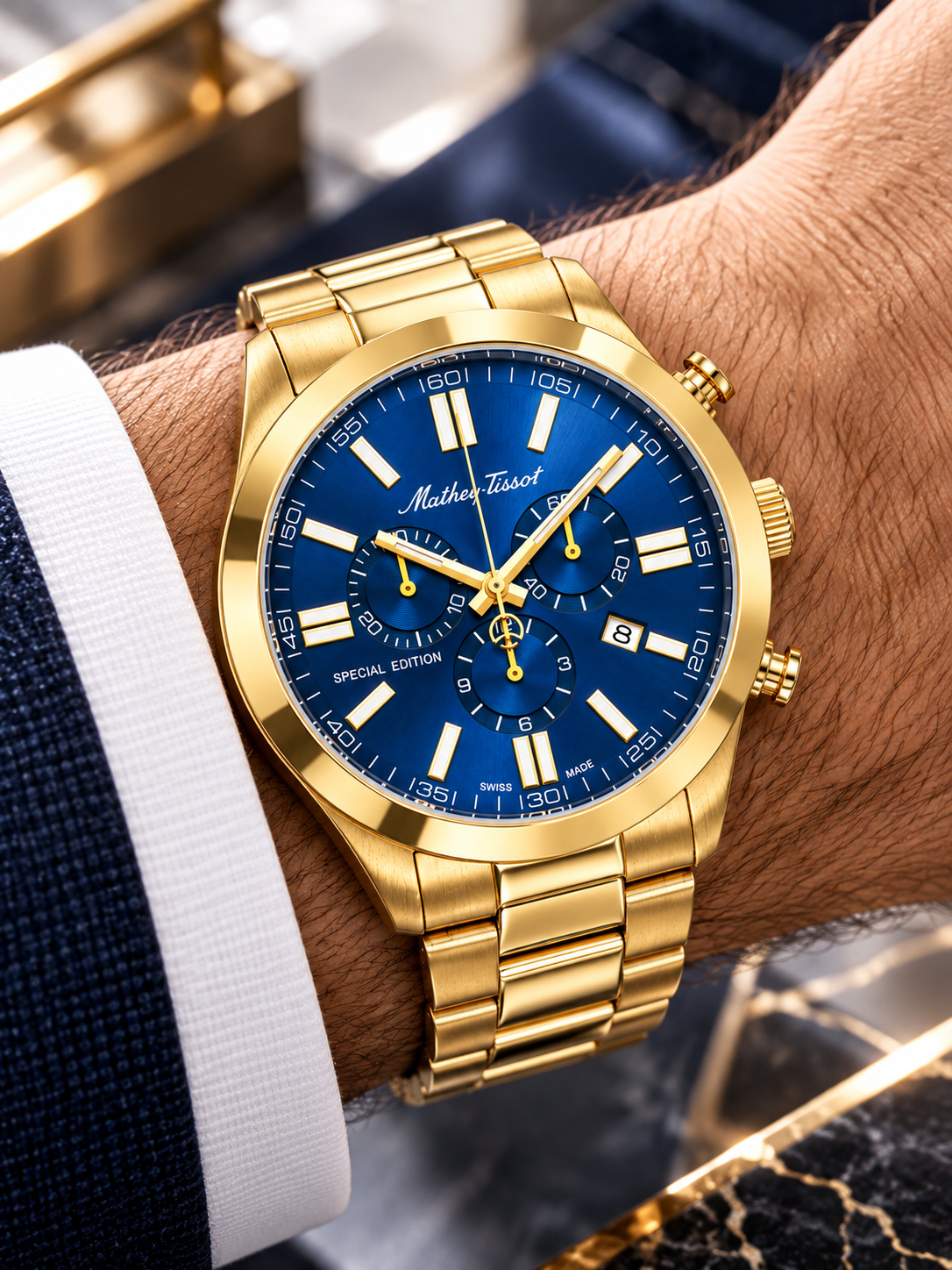 Mathey-Tissot H455CHPBU Erkek Kol Saati - Görsel 2