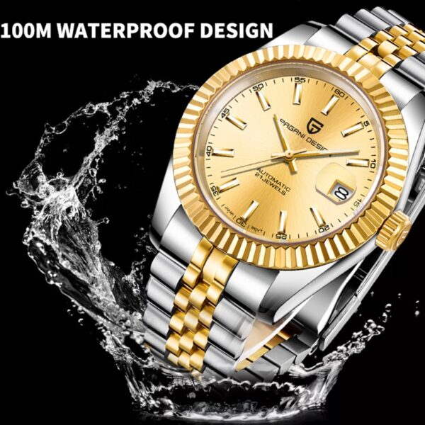 Pagani Design PD-1645 DateJust (Seiko NH-35A Otomatik Hareket) Mekanik Saat ve 200M Su Geçirmezlik - Görsel 5