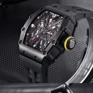 Pagani design PD-1738 İskelet 42MM 50M Su Geçirmez Kuvars Japonya VH65 Kuvars Saat Safir Kristal Çelik Erkek Saati