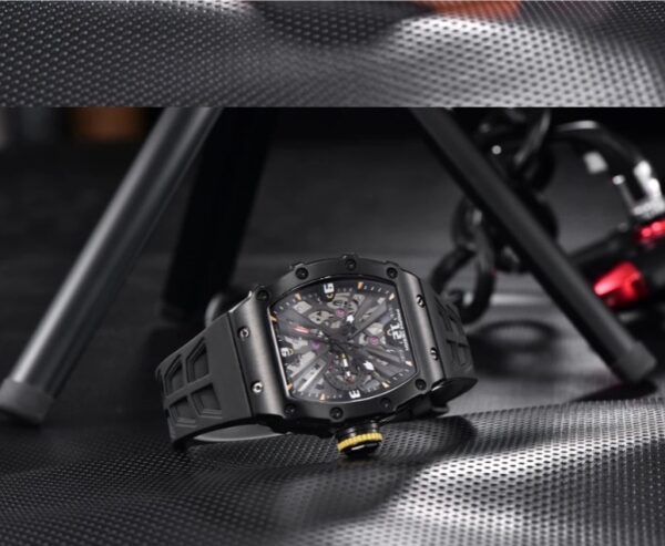 Pagani design PD-1738 İskelet 42MM 50M Su Geçirmez Kuvars Japonya VH65 Kuvars Saat Safir Kristal Çelik Erkek Saati - Görsel 4