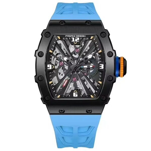 Pagani Design PD-1738 Quartz SEIKO Erkek Kol Saati – Siyah-Mavi - Görsel 3