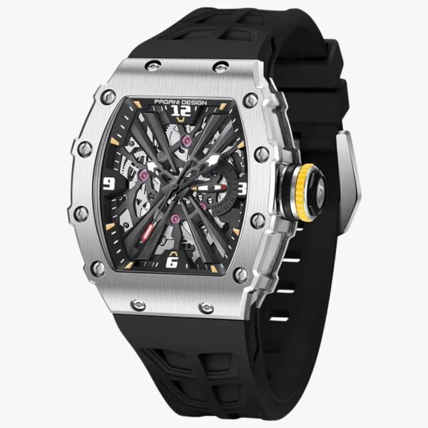 Pagani Design PD-1738 iskelet 42MM 50M Su Geçirmez Kuvars Japonya VH65 Kuvars Saat Safir Kristal Çelik Erkek Saati