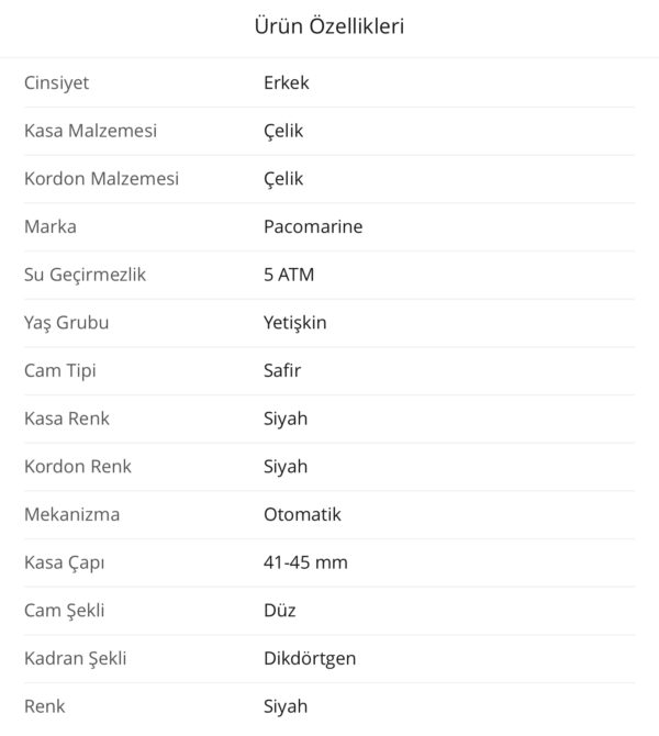 Pacomarine PM.22155.05 Kol Saati - Görsel 5