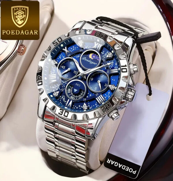 POEDAGAR LV127934 Blue Erkek Kol Saati - Görsel 7