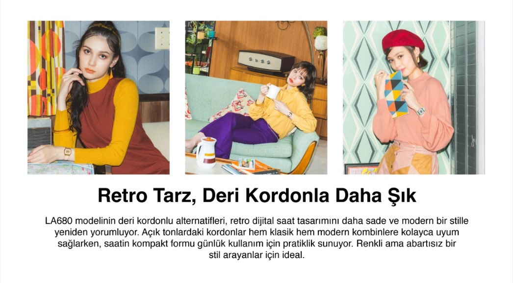 Casio LA680WGA-1BDF Kadın Kol Saati - Görsel 6