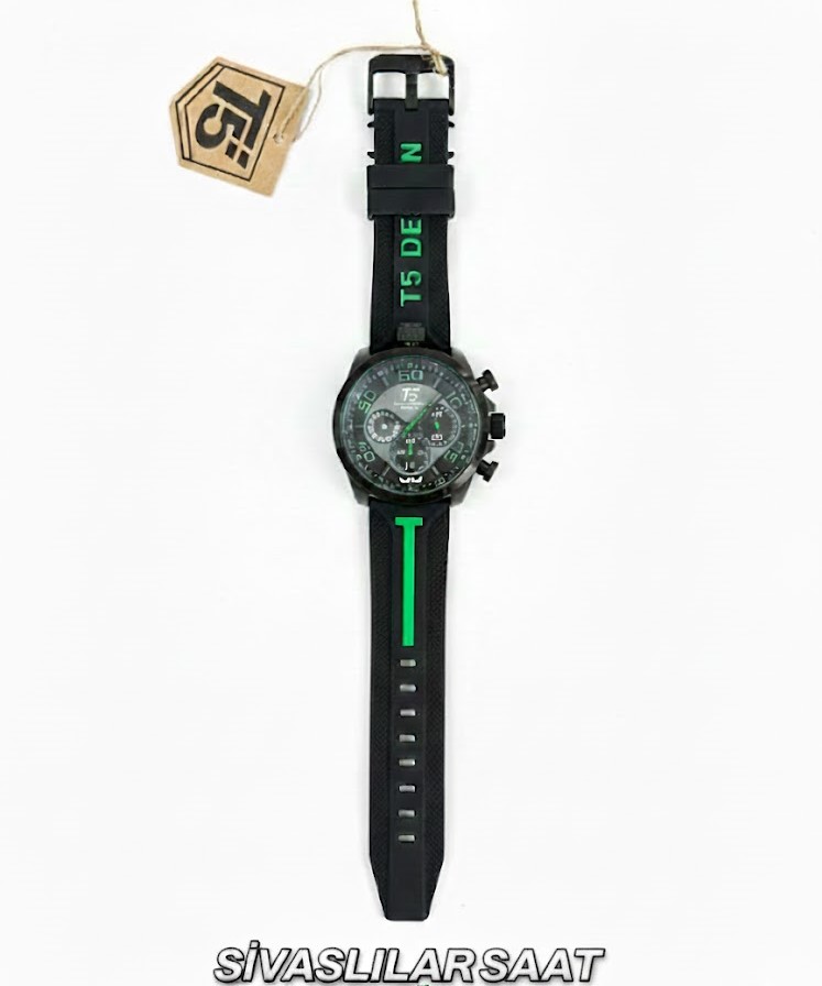 T5 H3619G.1 Erkek Kol Saati Siyah - Görsel 4