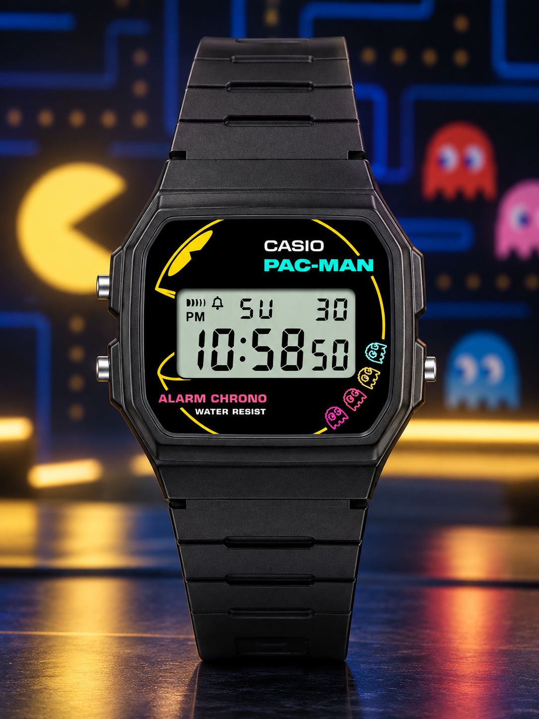 Casio F-91WPC-1ADR PAC-MAN Kol Saati