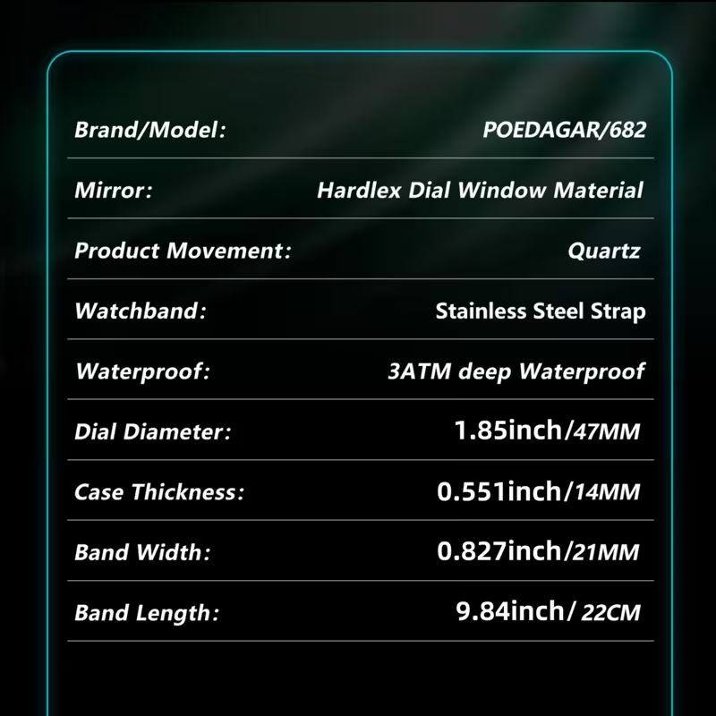 POEDAGAR GU.6637627.02 Erkek Kol Saati - Görsel 4