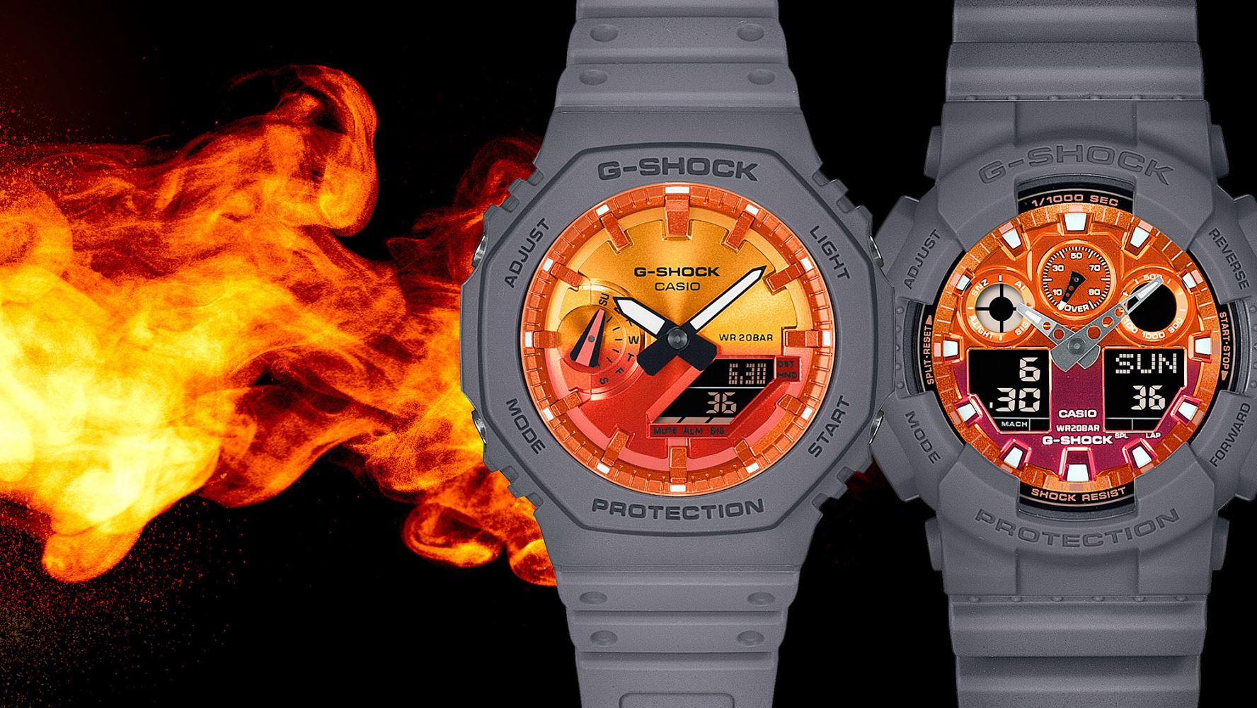 Casio ICONIC g-shock GA-2100FL-8ADR Kol Saati - Görsel 6