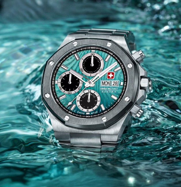 Swiss Military Hanowa SMWGL0007002 Damask Legends Icewater Otomatik Kronograf Erkek Kol Saati - Görsel 7