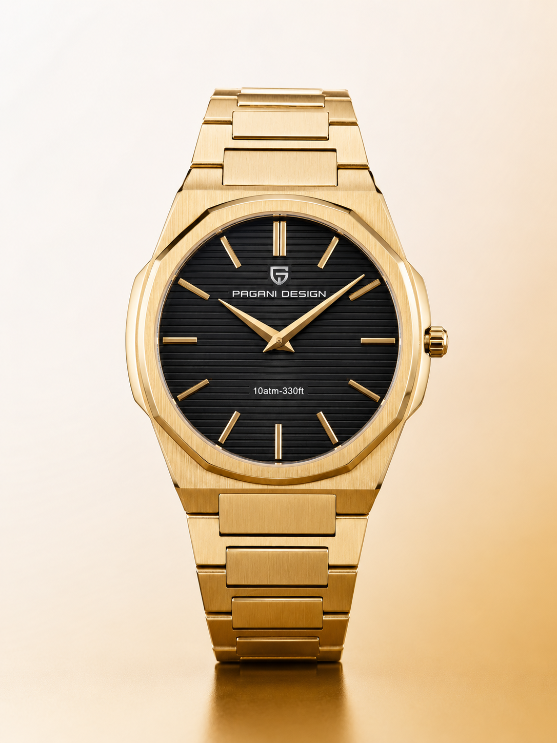 PAGANI DESIGN PD-4747 Slim Kasa Erkek Kol Saati – Gold Siyah