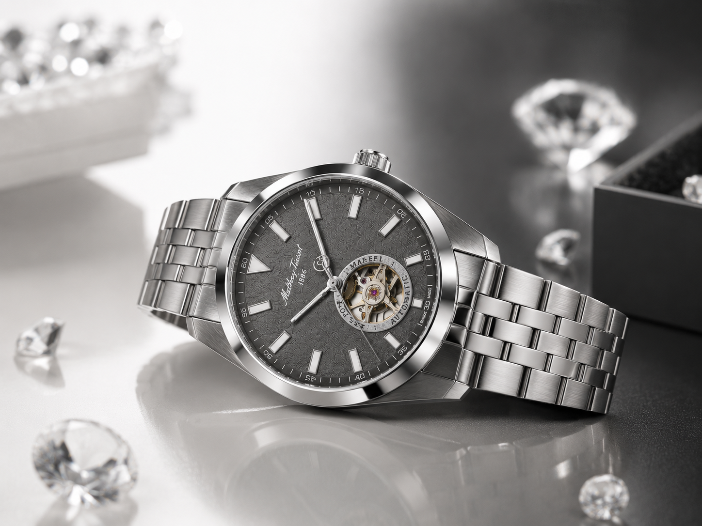 Mathey-Tissot EF1450ATAS Otomatik Erkek Kol Saati – Open Heart | İsviçre Üretimi - Görsel 2