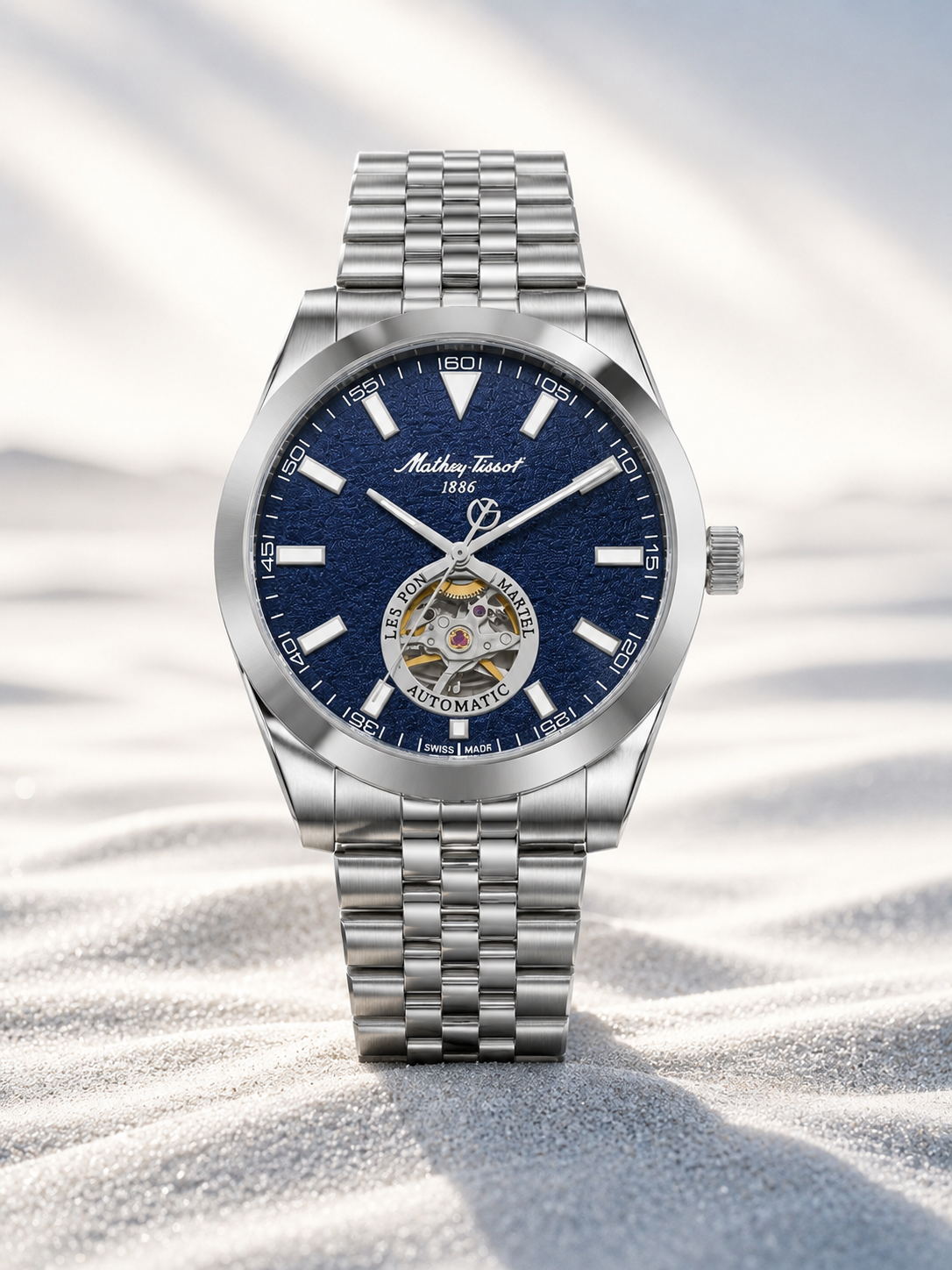 Mathey-Tissot EF1450ATABU Otomatik Erkek Kol Saati – Open Heart | Swiss Made 🇨🇭 - Görsel 7