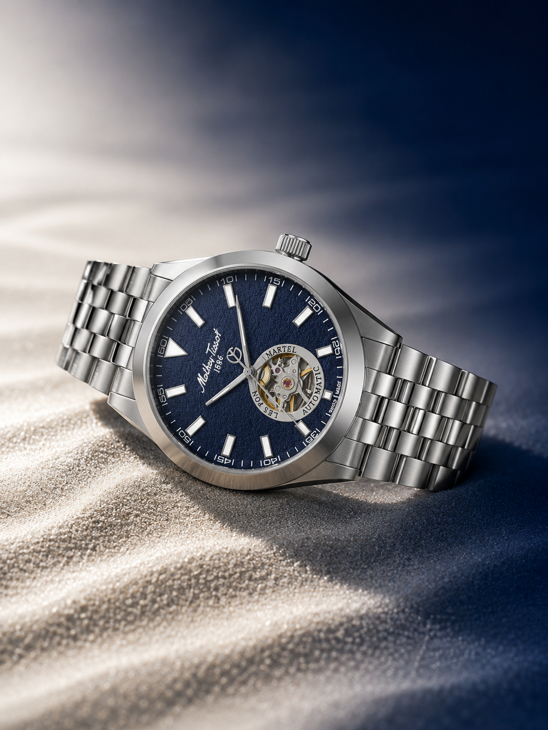 Mathey-Tissot EF1450ATABU Otomatik Erkek Kol Saati – Open Heart | Swiss Made 🇨🇭 - Görsel 6