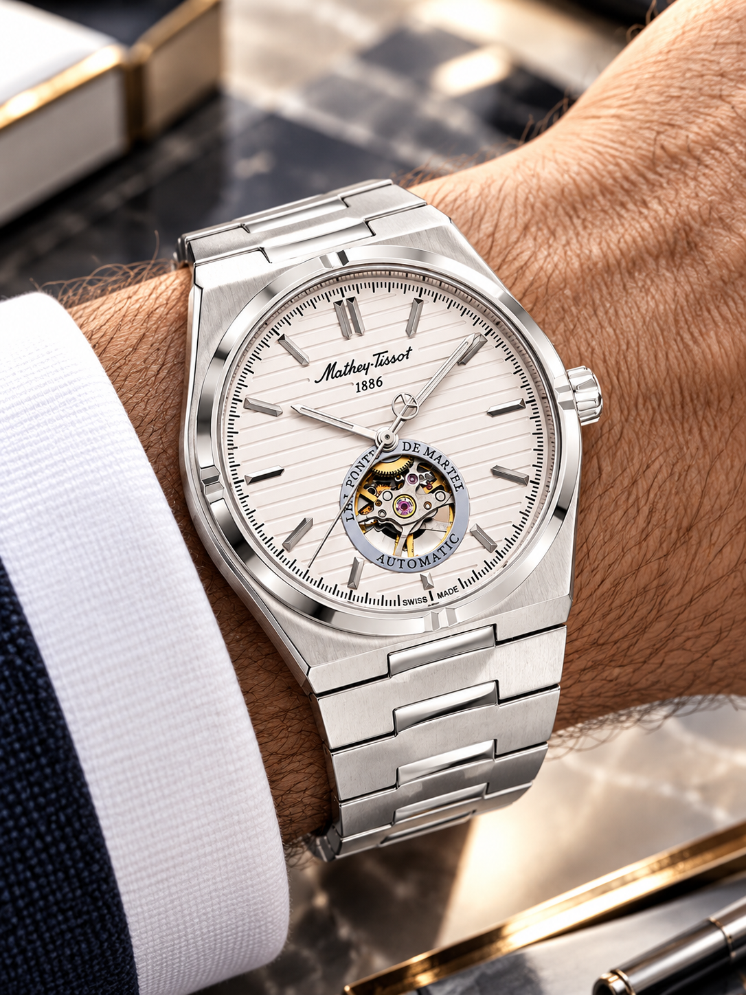 Mathey Tissot Zeus Open Heart EF118ATAS Otomatik Erkek Kol Saati - Görsel 3