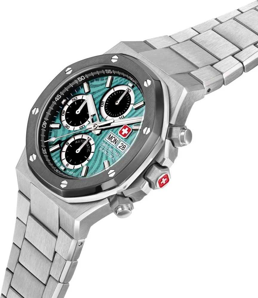 Swiss Military Hanowa SMWGL0007002 Damask Legends Icewater Otomatik Kronograf Erkek Kol Saati - Görsel 3