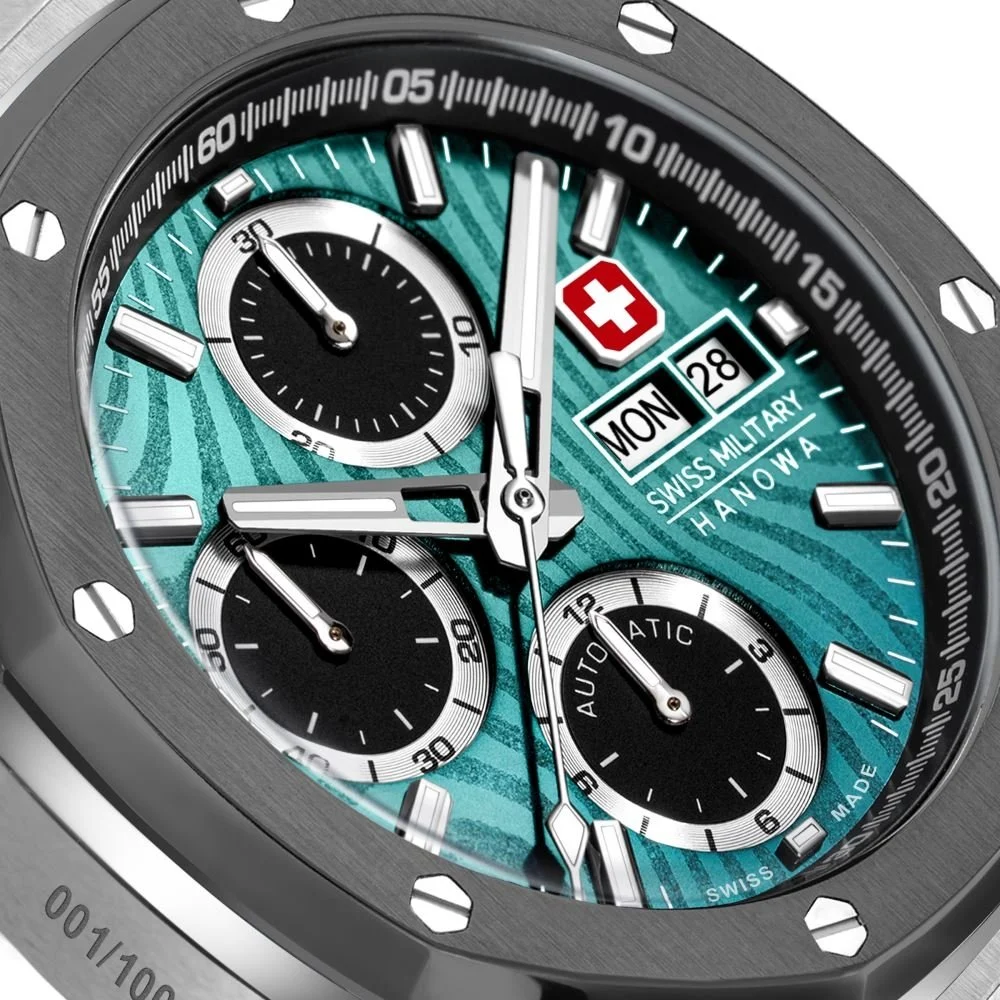 Swiss Military Hanowa SMWGL0007002 Damask Legends Icewater Otomatik Kronograf Erkek Kol Saati - Görsel 4