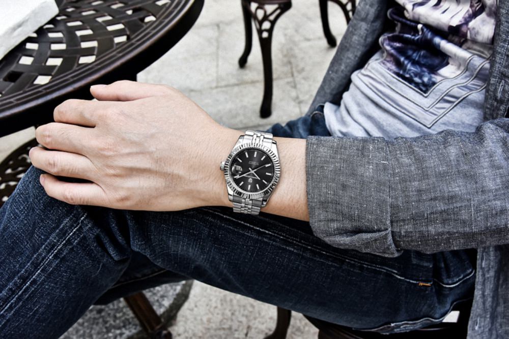 PAGANI DESIGN PD-1645 Datejust Otomatik Erkek Kol Saati - Siyah - Görsel 3
