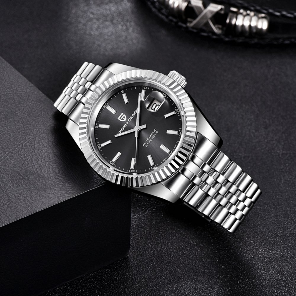 PAGANI DESIGN PD-1645 Datejust Otomatik Erkek Kol Saati - Siyah - Görsel 6
