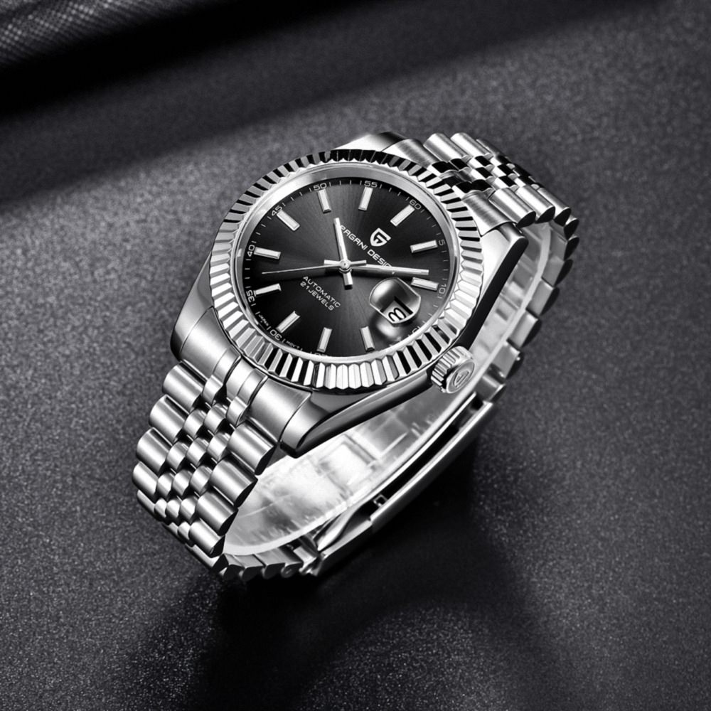 PAGANI DESIGN PD-1645 Datejust Otomatik Erkek Kol Saati - Siyah - Görsel 7