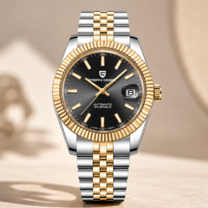 PAGANI DESIGN PD-1645 Datejust Otomatik Erkek Kol Saati – Siyah Gold