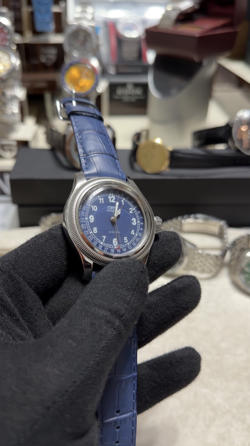 ORIS BIG CROWN POINTER DATE 7503 Vintage Otomatik Erkek Kol Saati - Lacivert - Görsel 2
