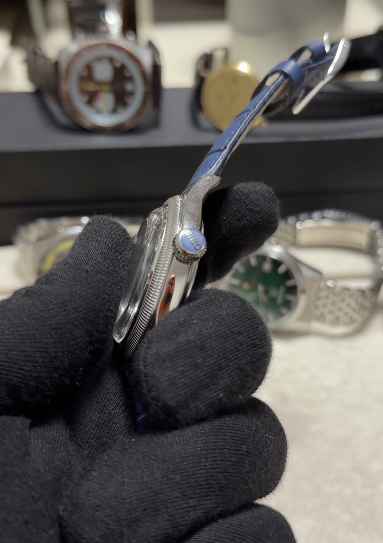 ORIS BIG CROWN POINTER DATE 7503 Vintage Otomatik Erkek Kol Saati - Lacivert - Görsel 3