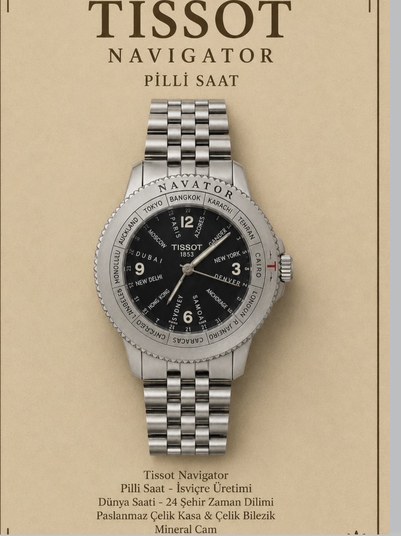 Tissot Navigator T30148552 Erkek Kol Saati - Görsel 2