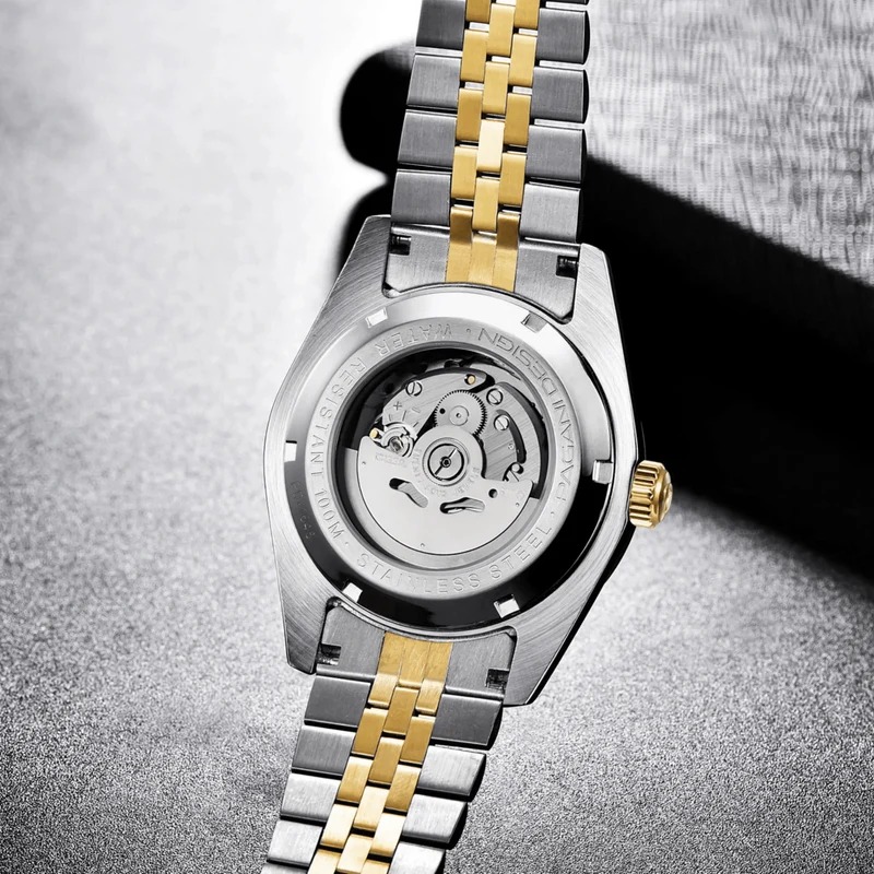 PAGANI DESIGN PD-1645 Datejust Otomatik Erkek Kol Saati – Siyah Gold - Görsel 3