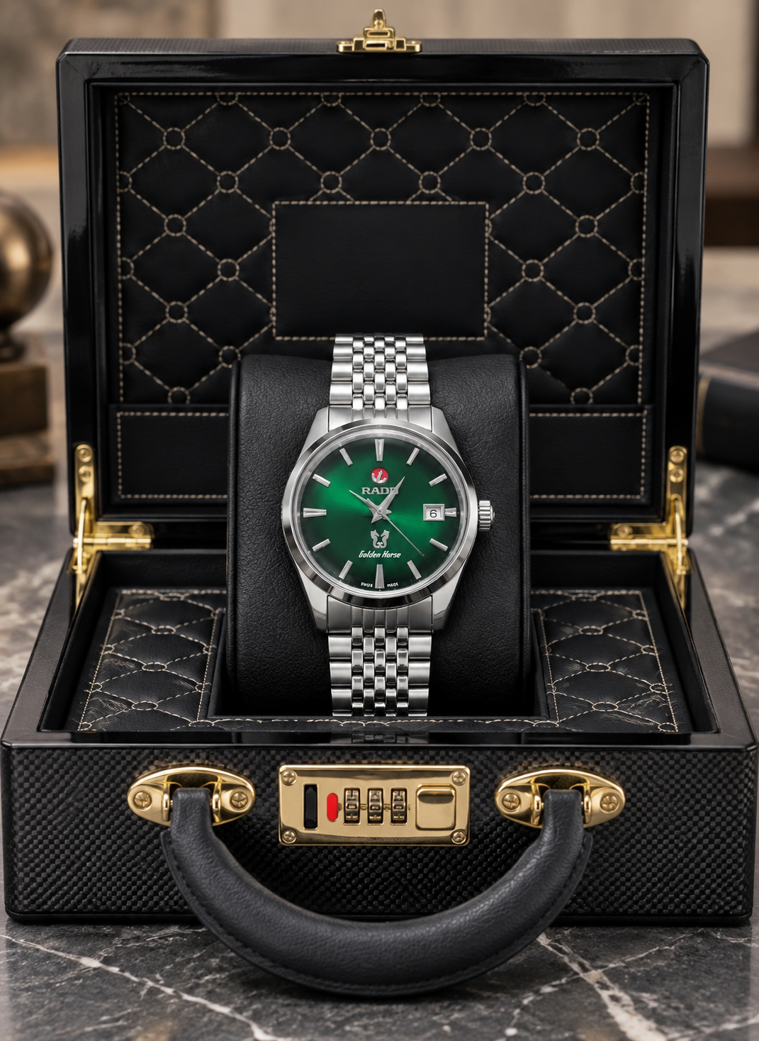 Rado Golden Horse Otomatik Erkek Kol Saati - Green - Görsel 8