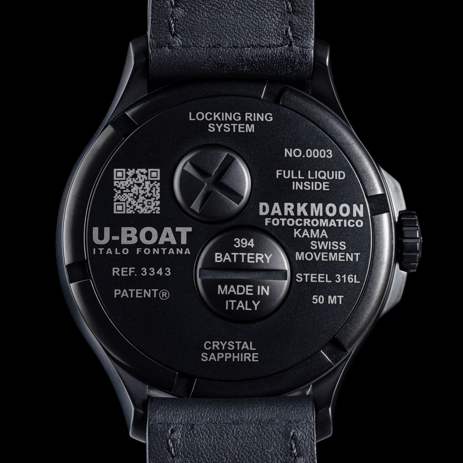 U-BOAT DARKMOON KAMA REFERANS 3343 ERKEK KOL SAATİ - Görsel 5