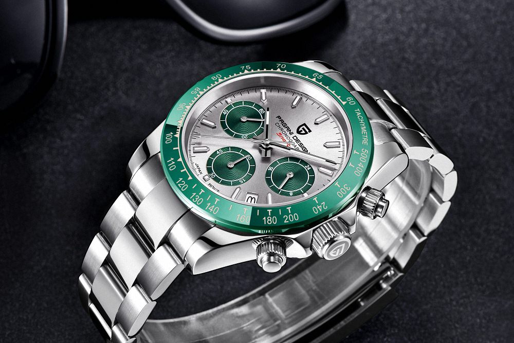 Pagani Design PD-1644 Daytona Kronograf Erkek Kol Saati - Yeşil - Görsel 5