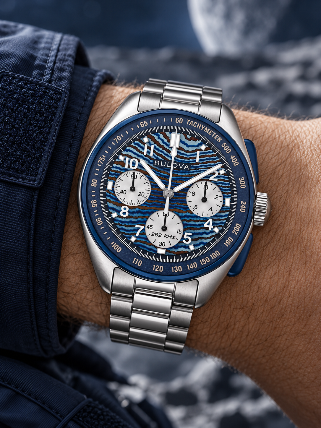 Bulova 98A329 Lunar Pilot Timascus Budii Limited Edition Erkek Kol Saati - Görsel 2