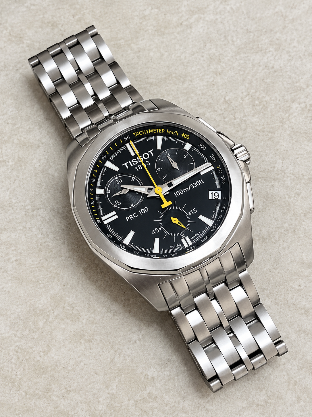 Tissot PRC 100 Chronograph Swiss Made Safir Cam Erkek Kol Saati – İkinci El - Görsel 2