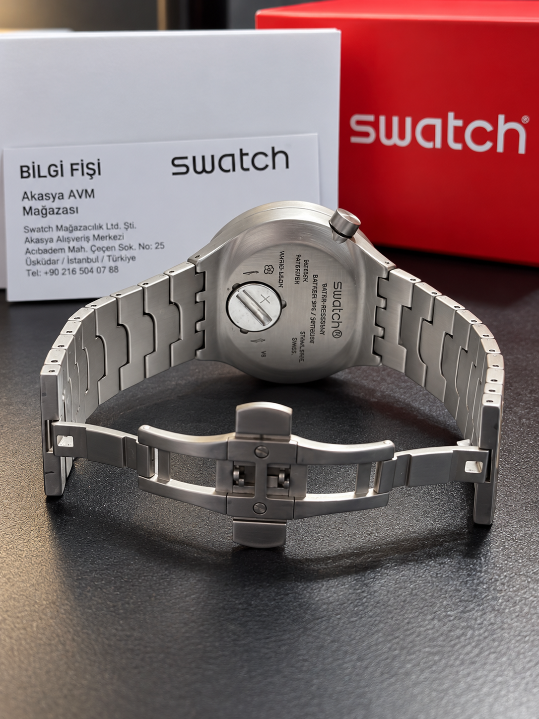 Swatch SB07S101G BIG BOLD IRONY Erkek Kol Saati – İkinci El, Sıfır Kondisyon, Full Set - Görsel 7