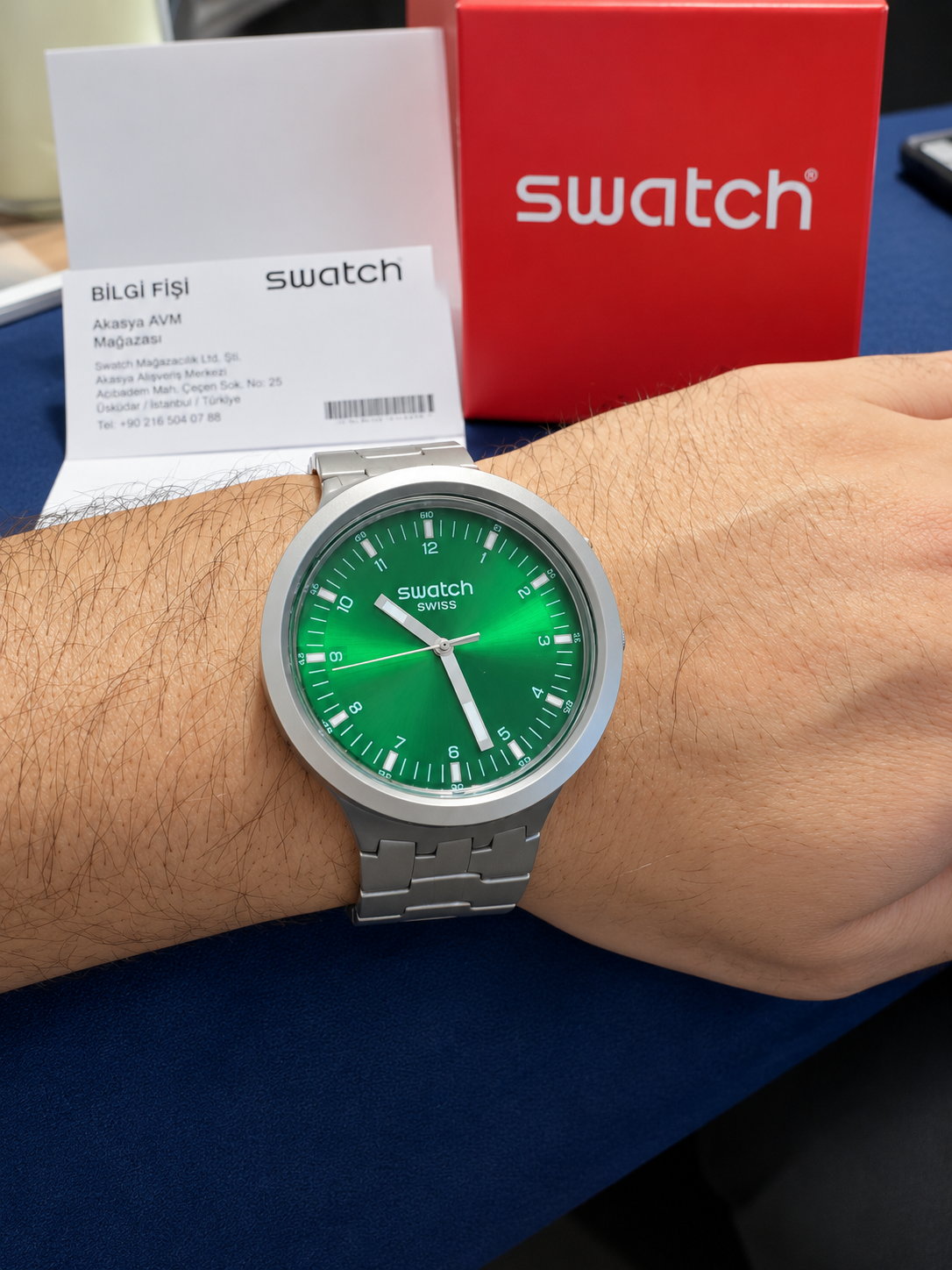 Swatch SB07S101G BIG BOLD IRONY Erkek Kol Saati – İkinci El, Sıfır Kondisyon, Full Set - Görsel 2